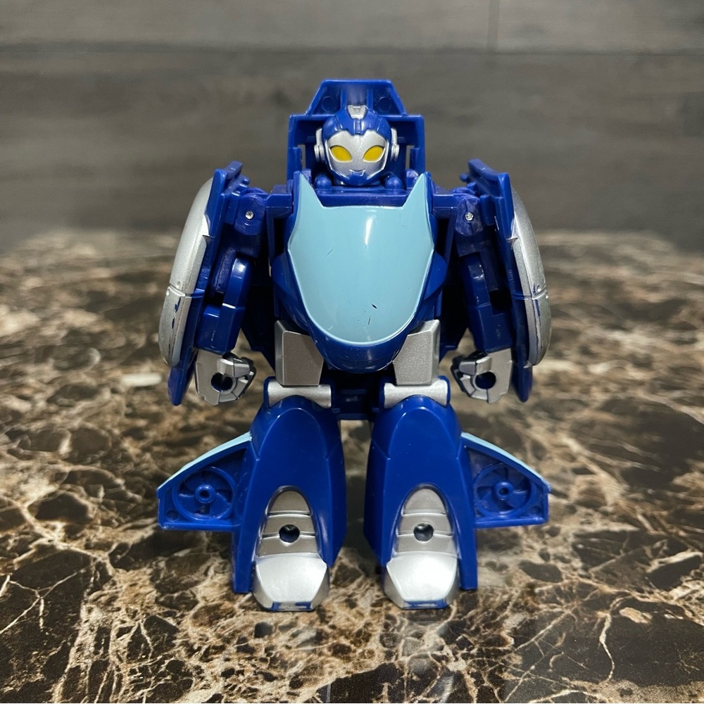 Playskool Transformers Rescue Bots Academy Whirl The Flight-Bot Blue Jet Plane